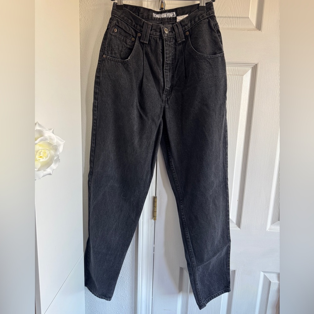 Zena Charcoal Gray Textured Pants